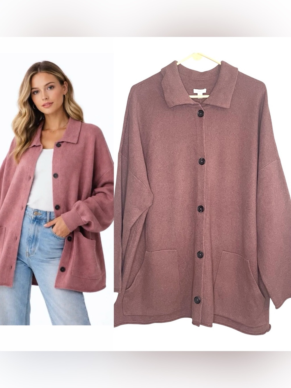 NWT Pure Jill 3X Rose Taupe Sweater Shacket by J Jill